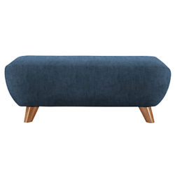 G Plan Vintage The Sixty Seven Footstool Velvet Indigo